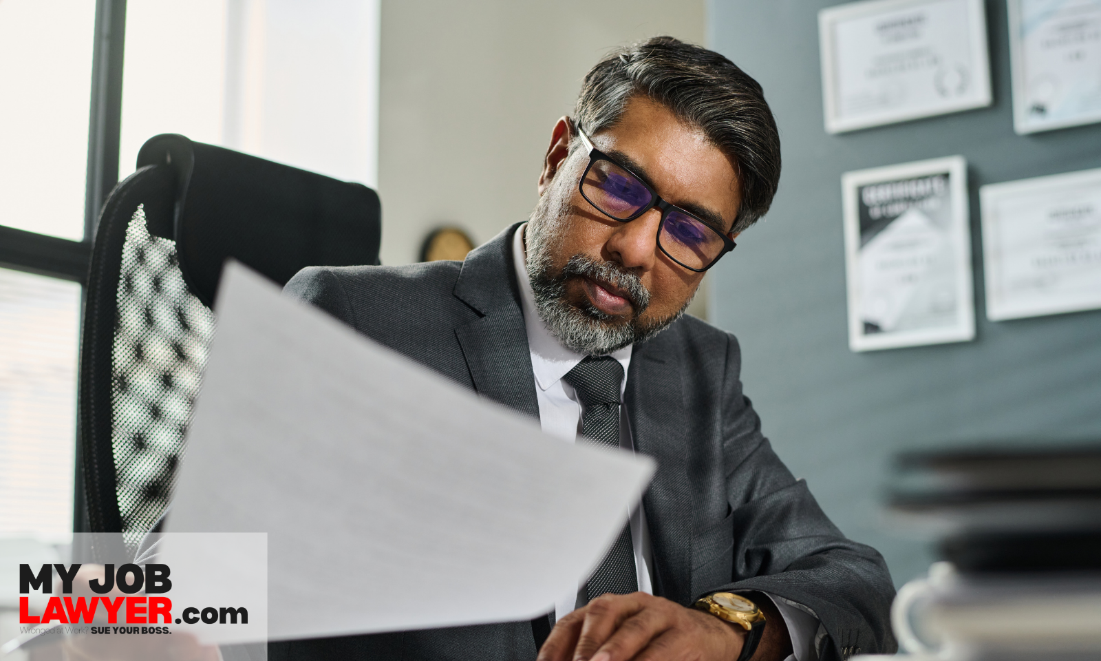 Employment attorney reviewing documents to determine How Much Can I Sue My Employer for False Promises?